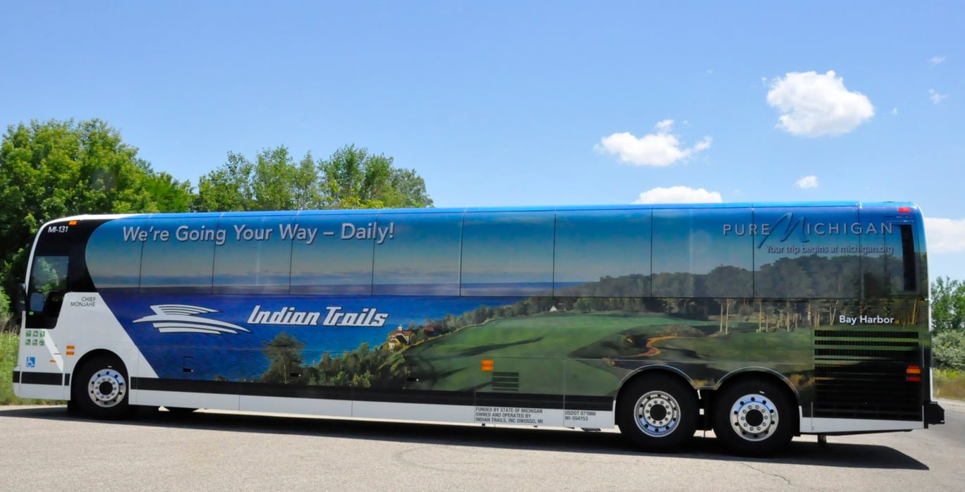 WiFi, Outlets and more Inside a modern charter bus